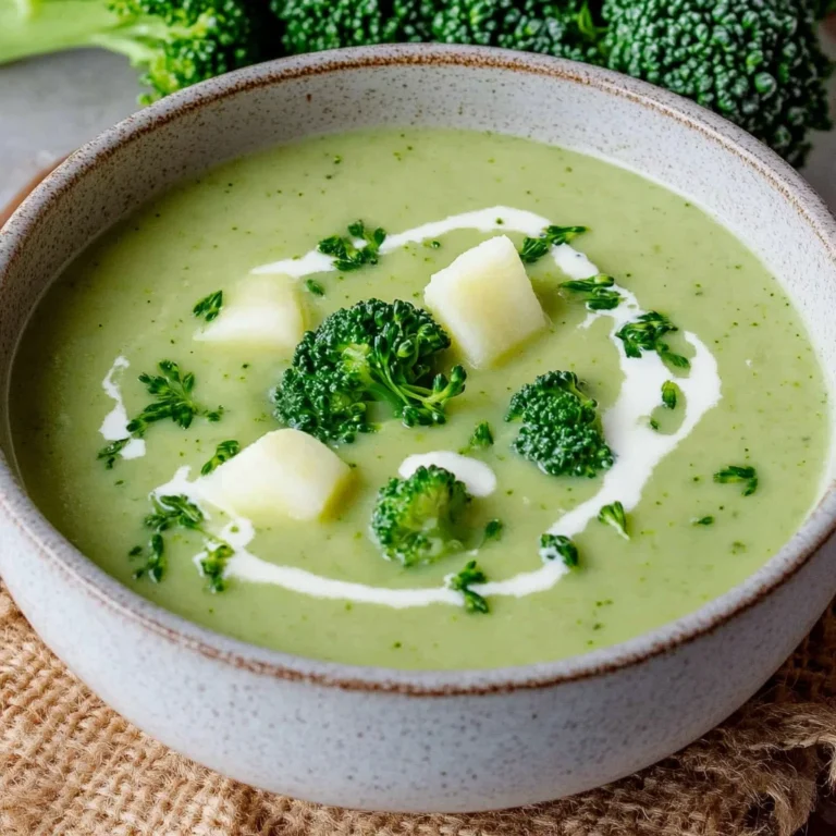 Brokkoli-Suppe mit Kartoffeln und Sahne