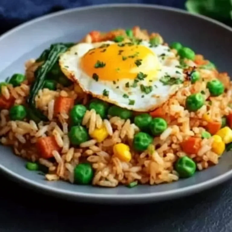 Gebratener Reis mit Gemüse und Ei