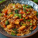 Hähnchen-Teriyaki-Nudeln – Ein schnelles und leckeres Gericht