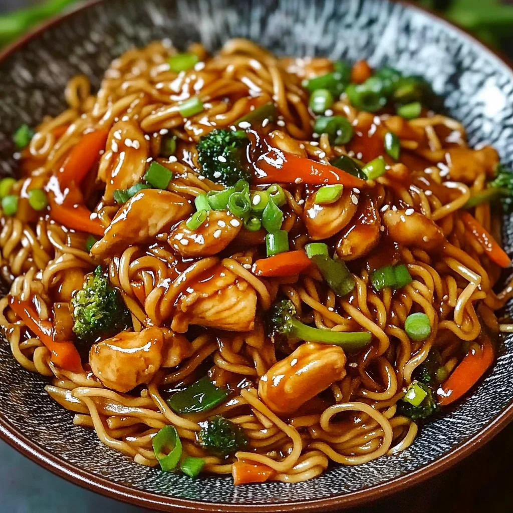 Hähnchen-Teriyaki-Nudeln – Ein schnelles und leckeres Gericht
