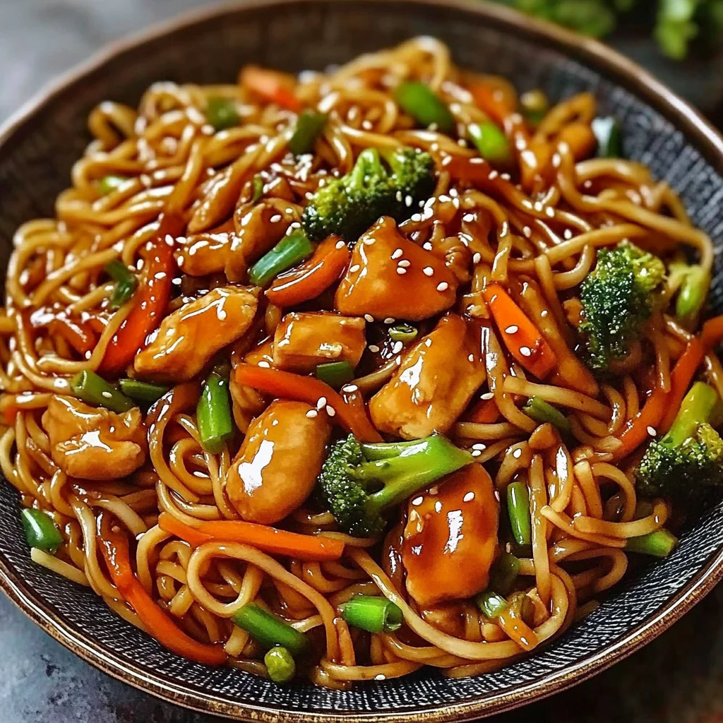 Hähnchen-Teriyaki-Nudeln