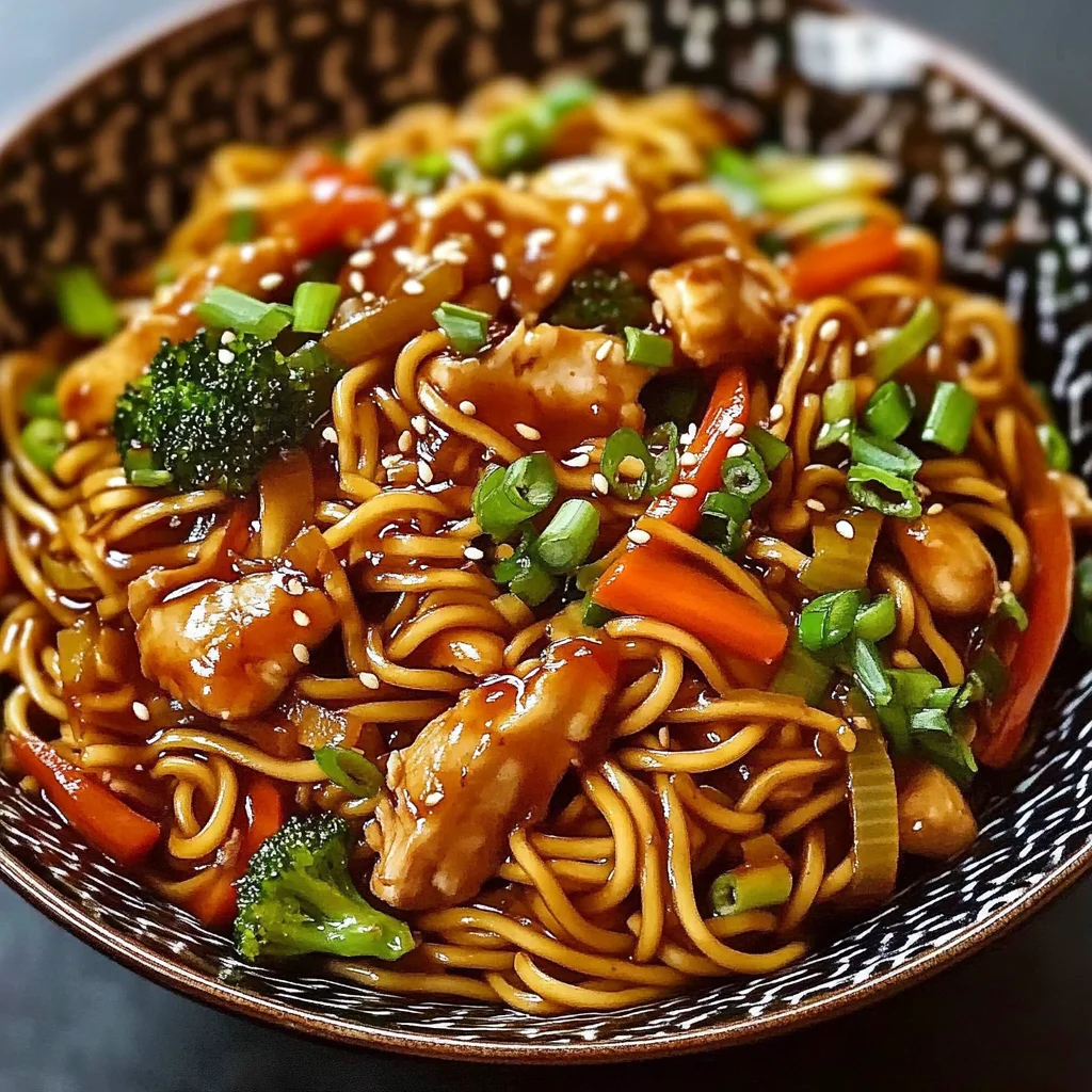 Hähnchen-Teriyaki-Nudeln