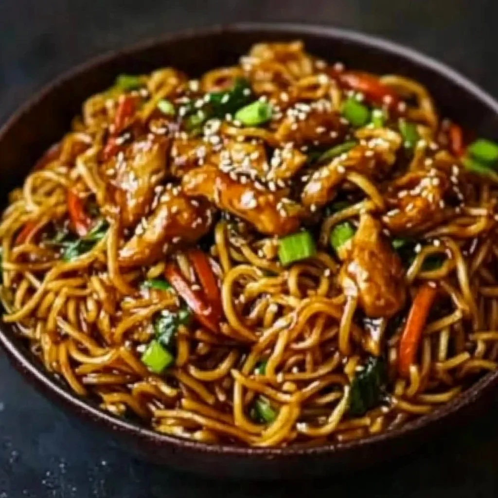 Hähnchen-Teriyaki-Nudeln