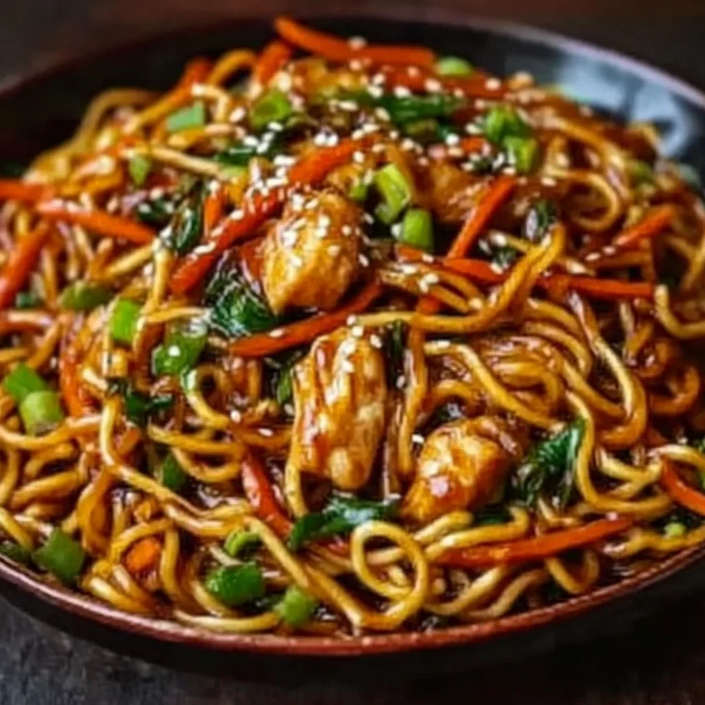 Hähnchen-Teriyaki-Nudeln