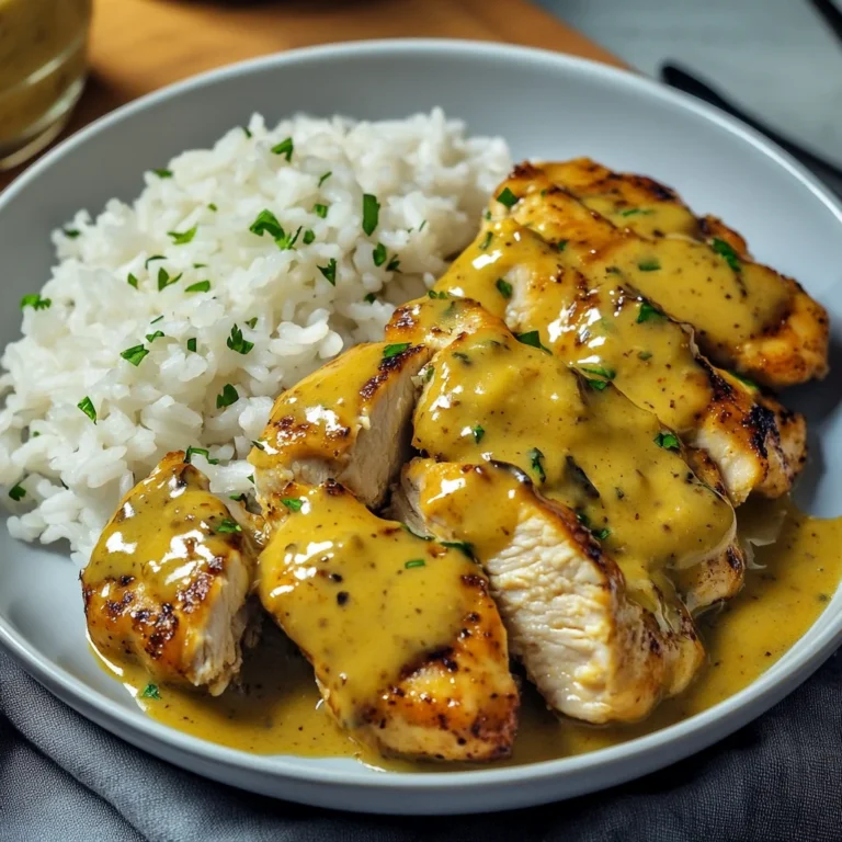 Honig Senf Hähnchen mit Reis