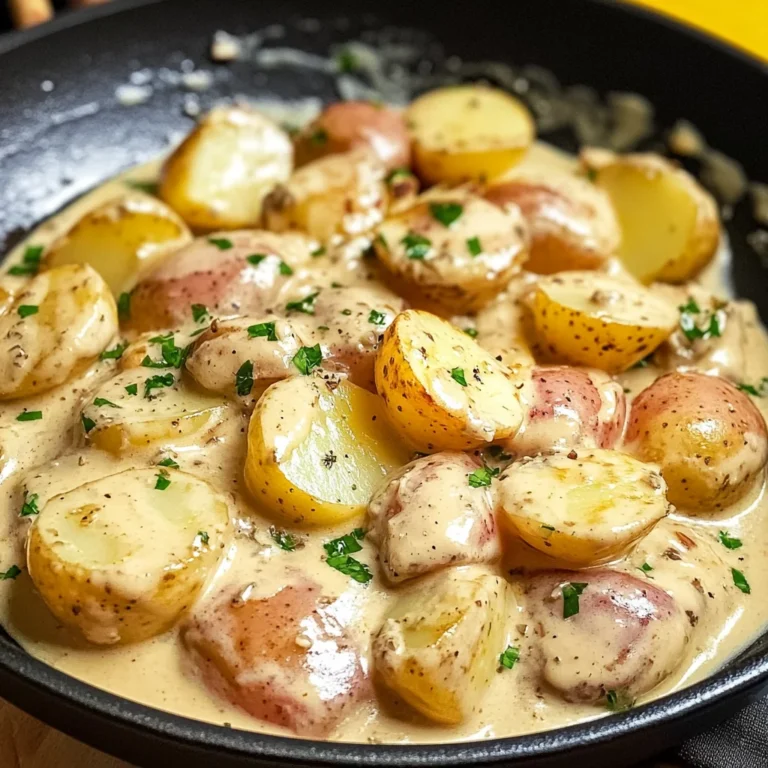 Kartoffeln in Knoblauch-Sahne-Soße