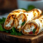 Knusprige Hähnchen-Mozzarella-Wraps aus dem Airfryer