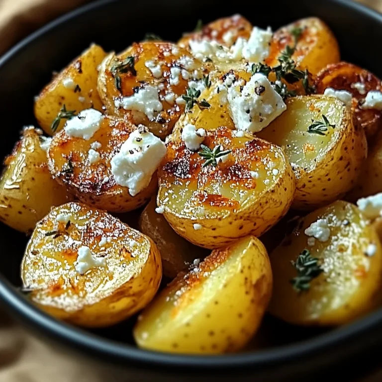 Knusprige Kartoffeln mit Feta & Knoblauch