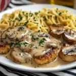 Medaillons in Champignon Rahmsoße mit Spätzle