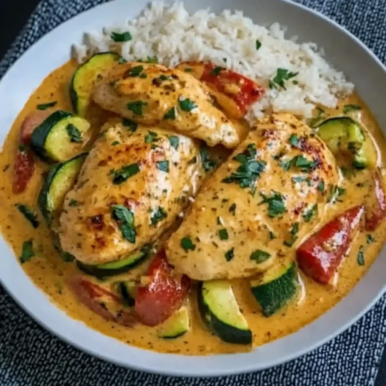 Paprika-Zucchini-Sahne-Hähnchen