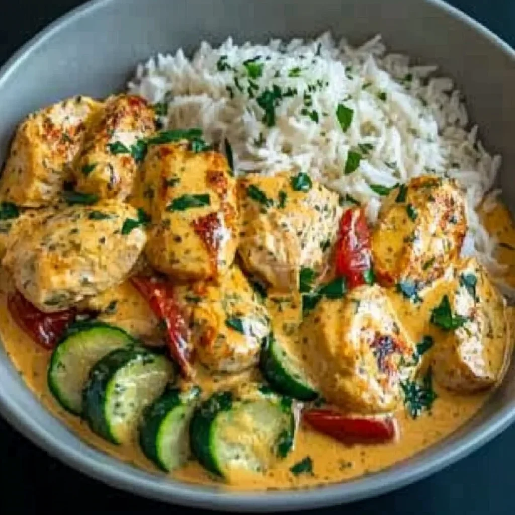 Paprika-Zucchini-Sahne-Hähnchen