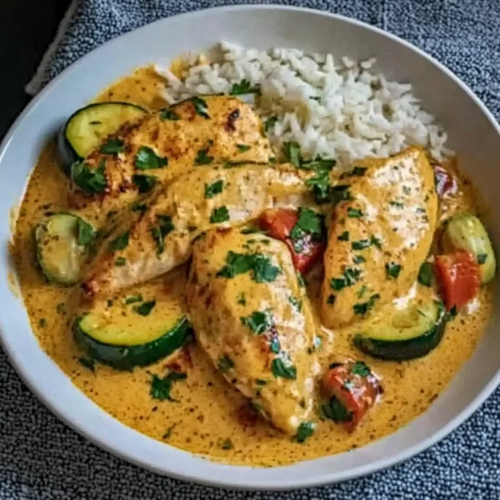 Paprika-Zucchini-Sahne-Hähnchen