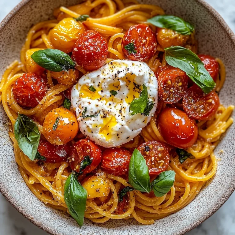 Pasta mit Tomaten und Burrata