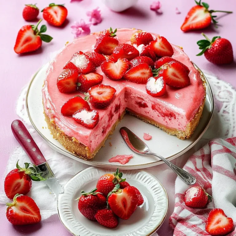 Pudding-Erdbeerkuchen ohne Backen