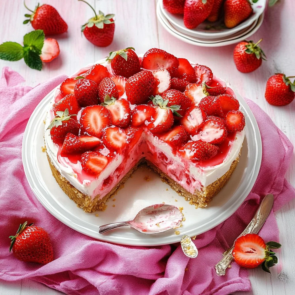 Pudding-Erdbeerkuchen