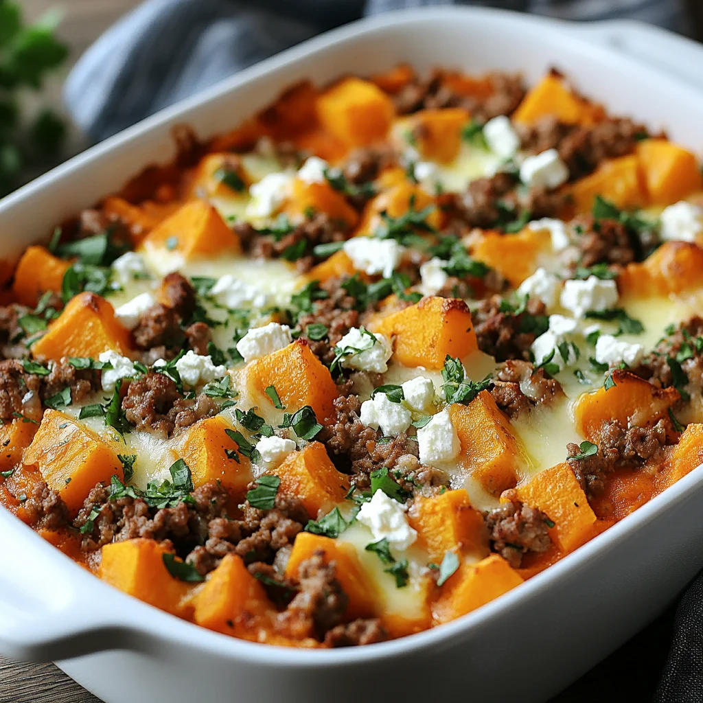 Süßkartoffel-Hackfleisch-Auflauf