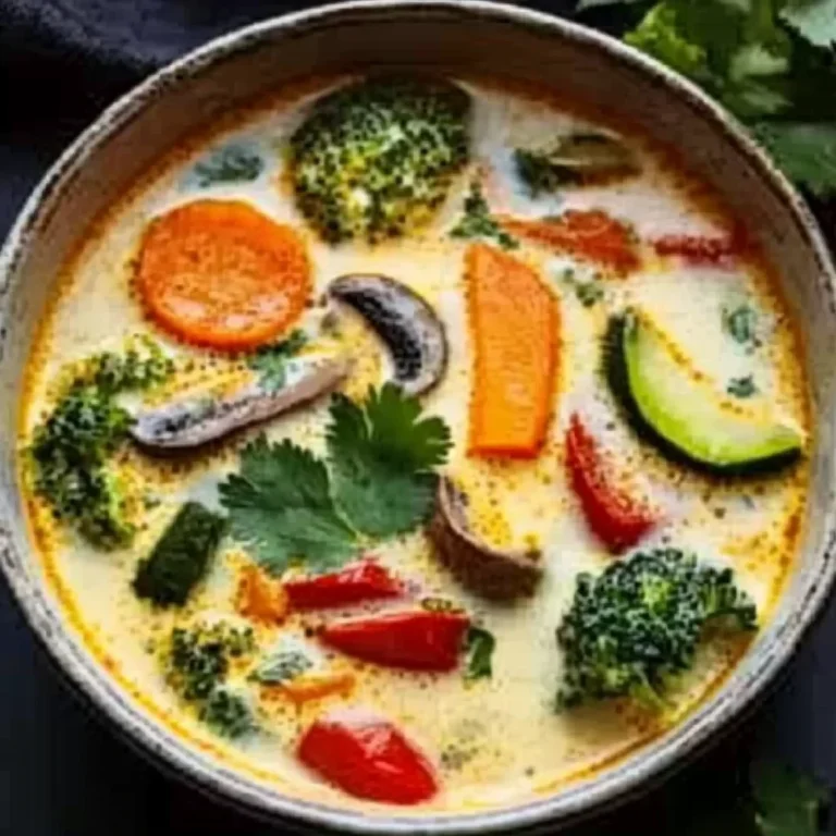 Thai-Kokos-Suppe mit Gemüse