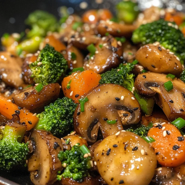 15-Minuten-Pfanne mit Champignons, Brokkoli und Karotten