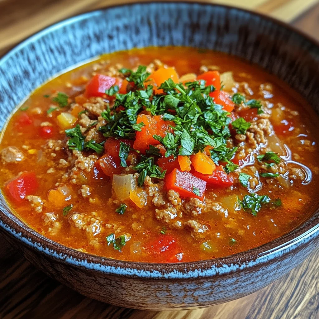 Ajvar-Suppe mit Hackfleisch Rezept: Ein Genuss für alle!