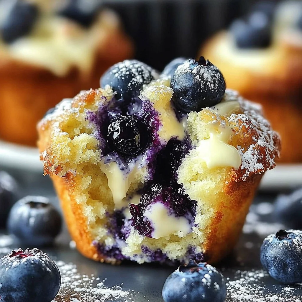 Blaubeer Frischku00e4se Muffins: Das einfache Rezept fu00fcr saftige Muffins