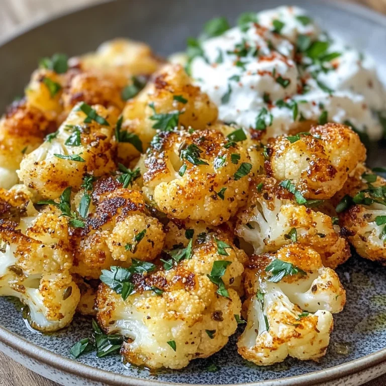 Blumenkohl Airfryer mit leckerem Kräuterquark Rezept