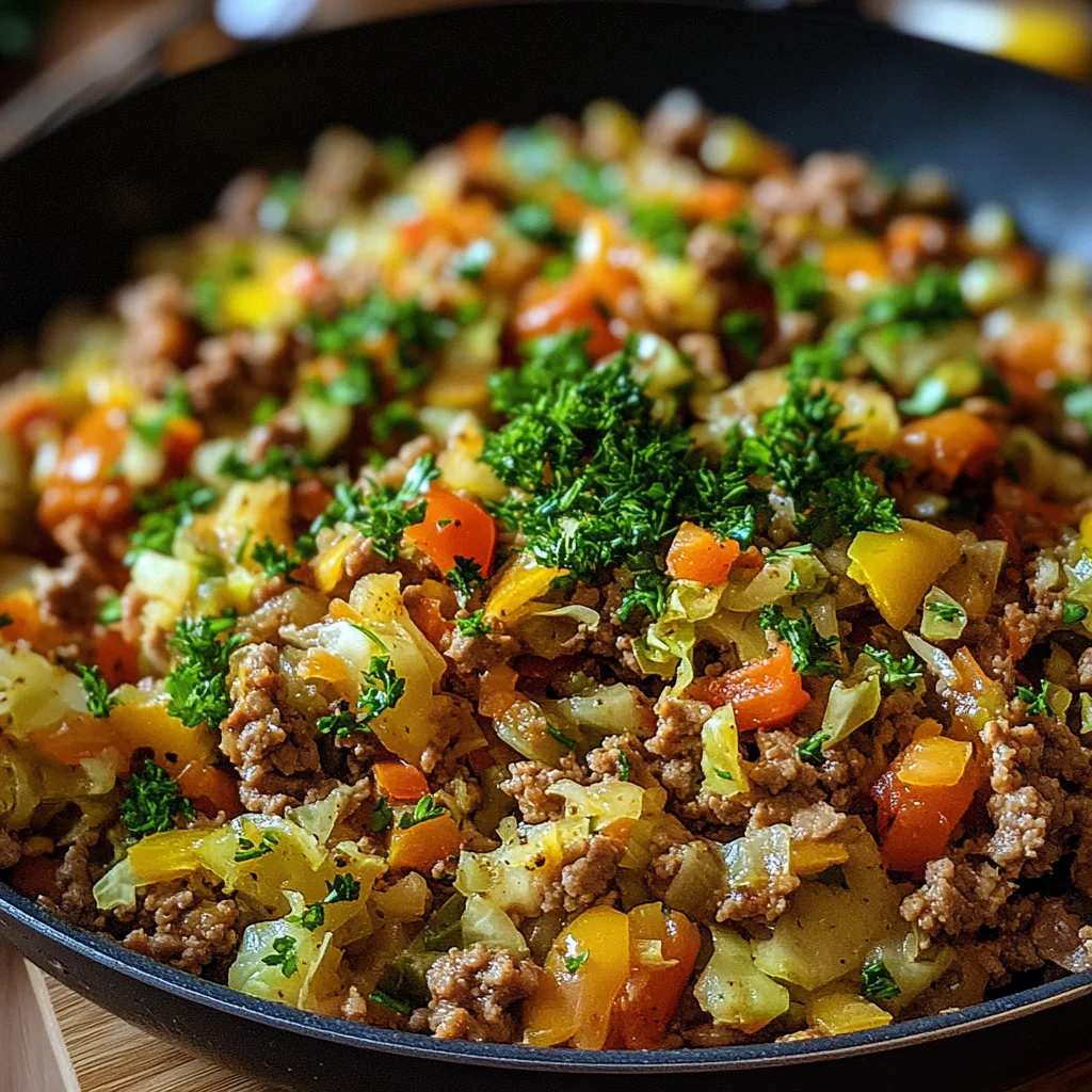 Bombastische Spitzkohl-Hackfleisch-Pfanne
