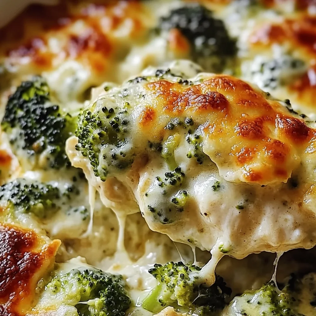 Brokkoli hahnchen auflauf mit frischkase und mozzarella