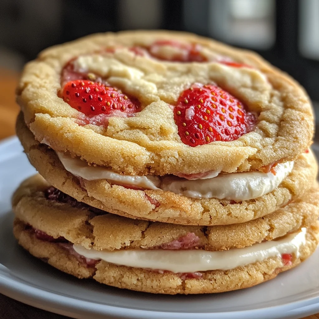 Erdbeer-Käsekuchen-Kekse