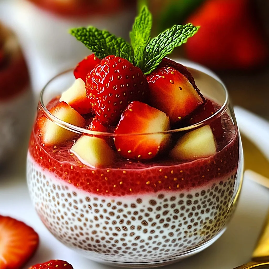 Erdbeer-Vanille Chia-Pudding
