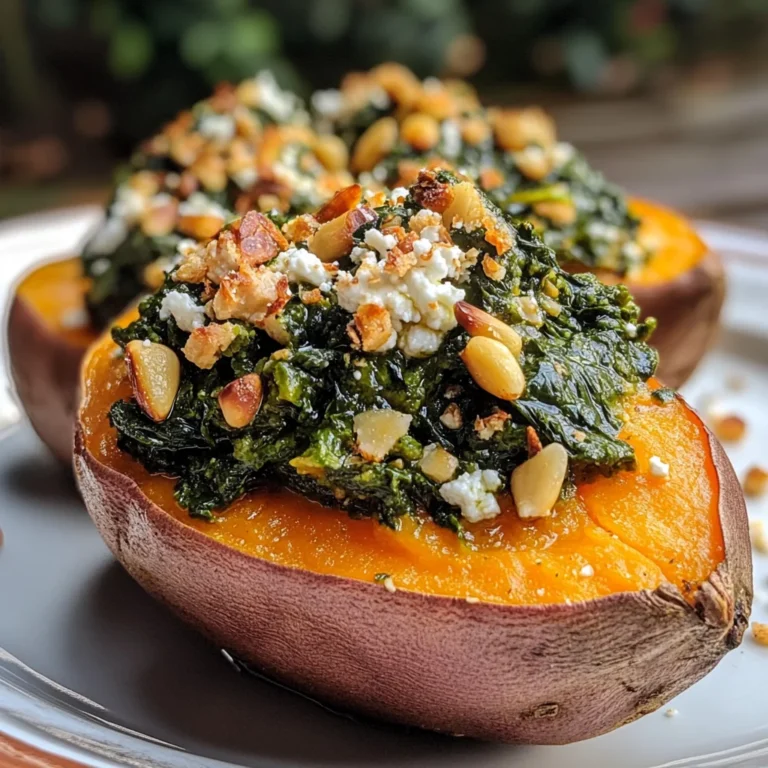 Gefu00fcllte Su00fcu00dfkartoffel mit Feta Spinat: Das einfache Rezept