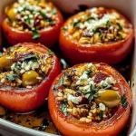 Griechische gefüllte Tomaten für deinen Sommergenuss