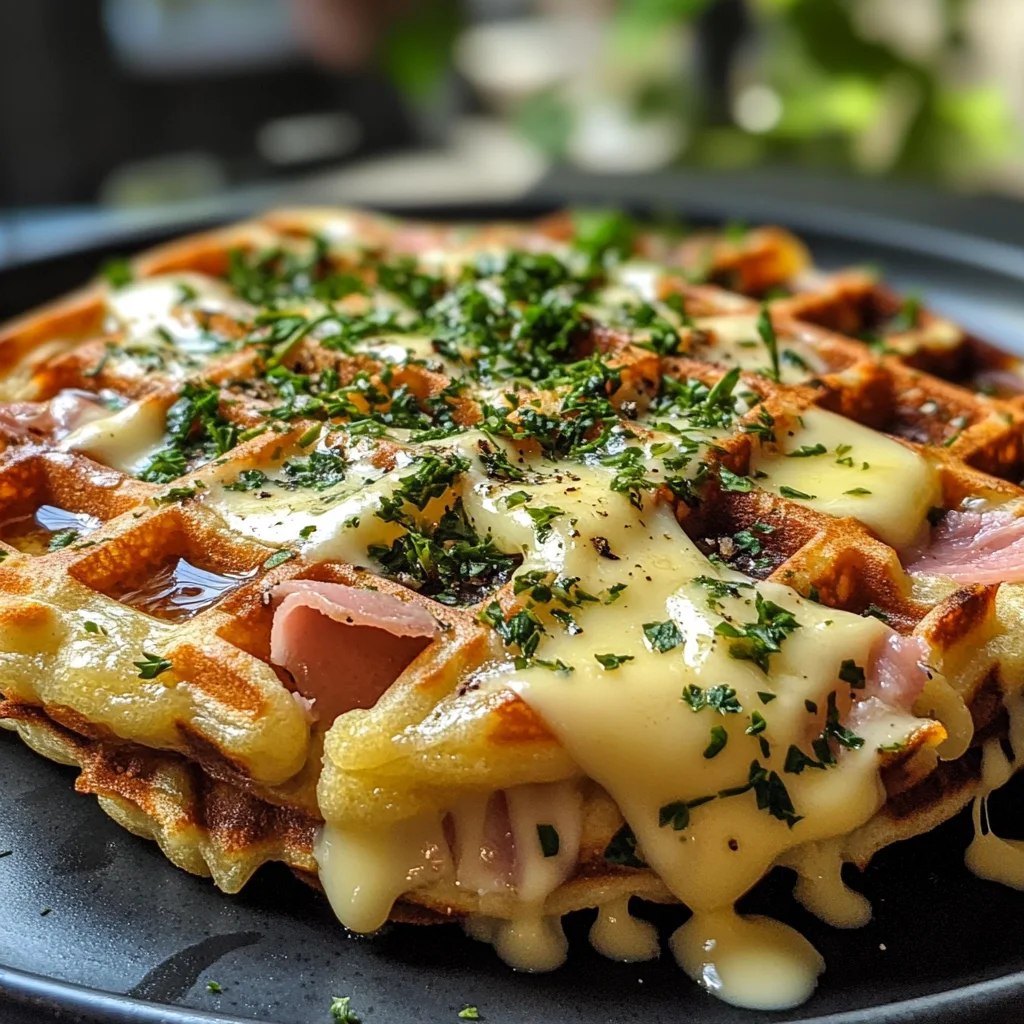 Herzhafte Waffeln mit Schinken und Käse einfach genießen!