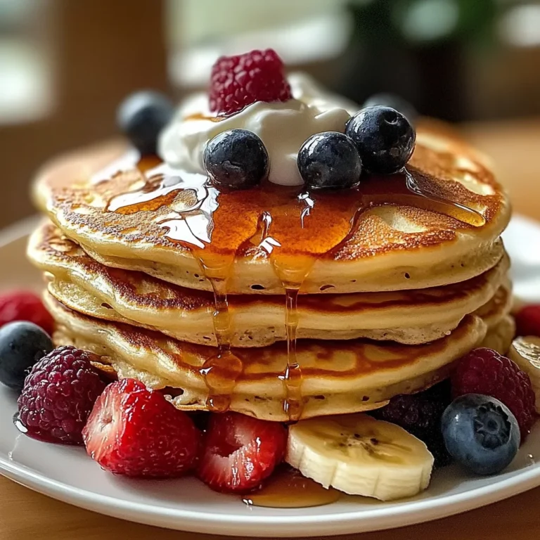 Hohe-Protein fluffige Pfannkuchen für den perfekten Morgen
