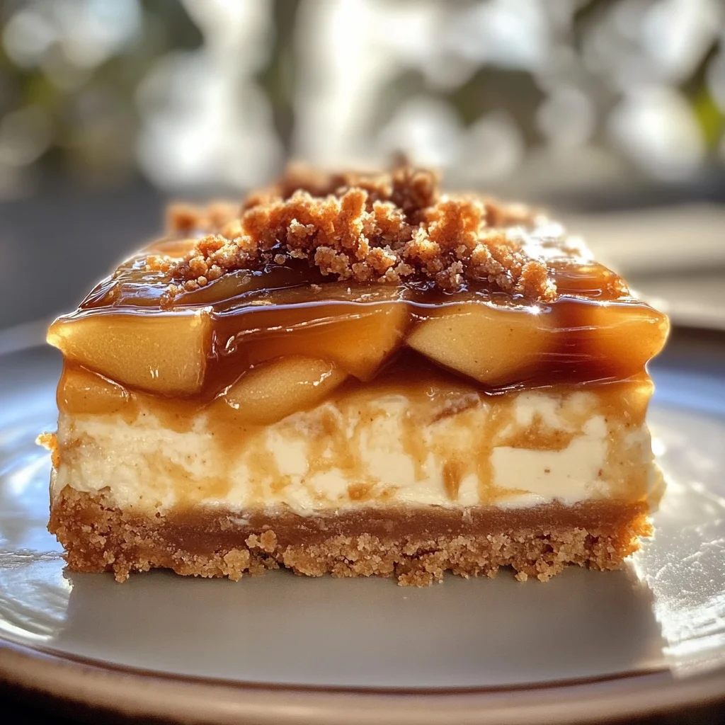 Karamell-Apfel-Cheesecake-Schnitten
