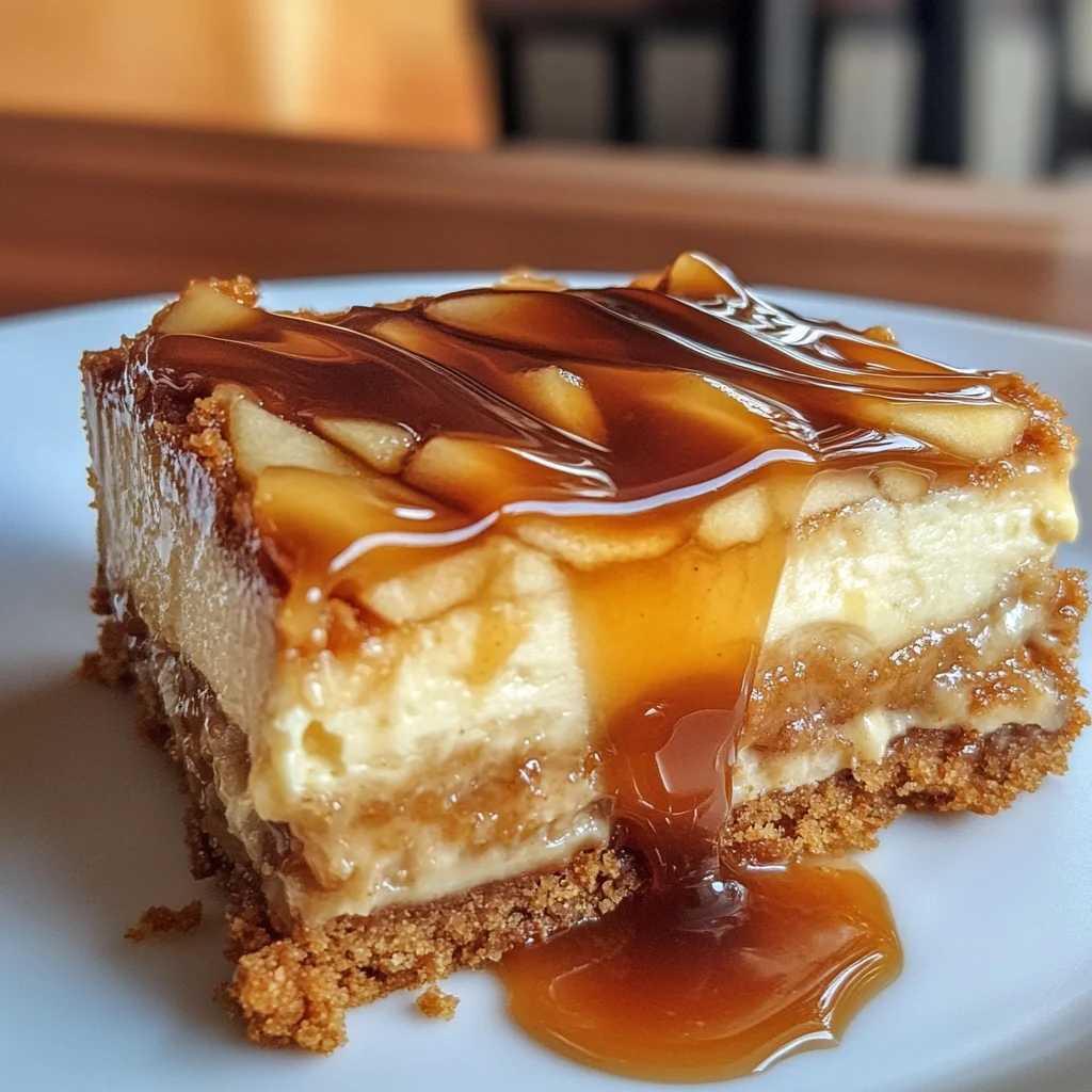 Karamell-Apfel-Cheesecake-Schnitten
