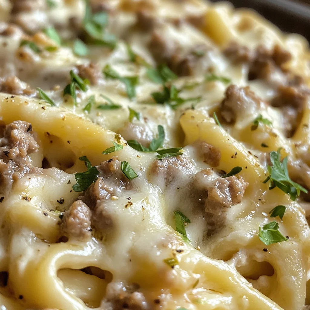 Käse Lauch Pasta mit Hackfleisch - Herzhaftes Rezept zum Genießen
