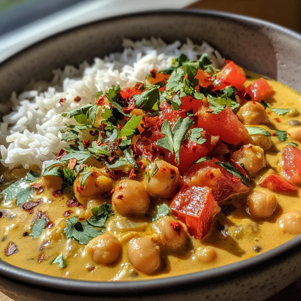 Kichererbsen-Curry mit Kokosmilch