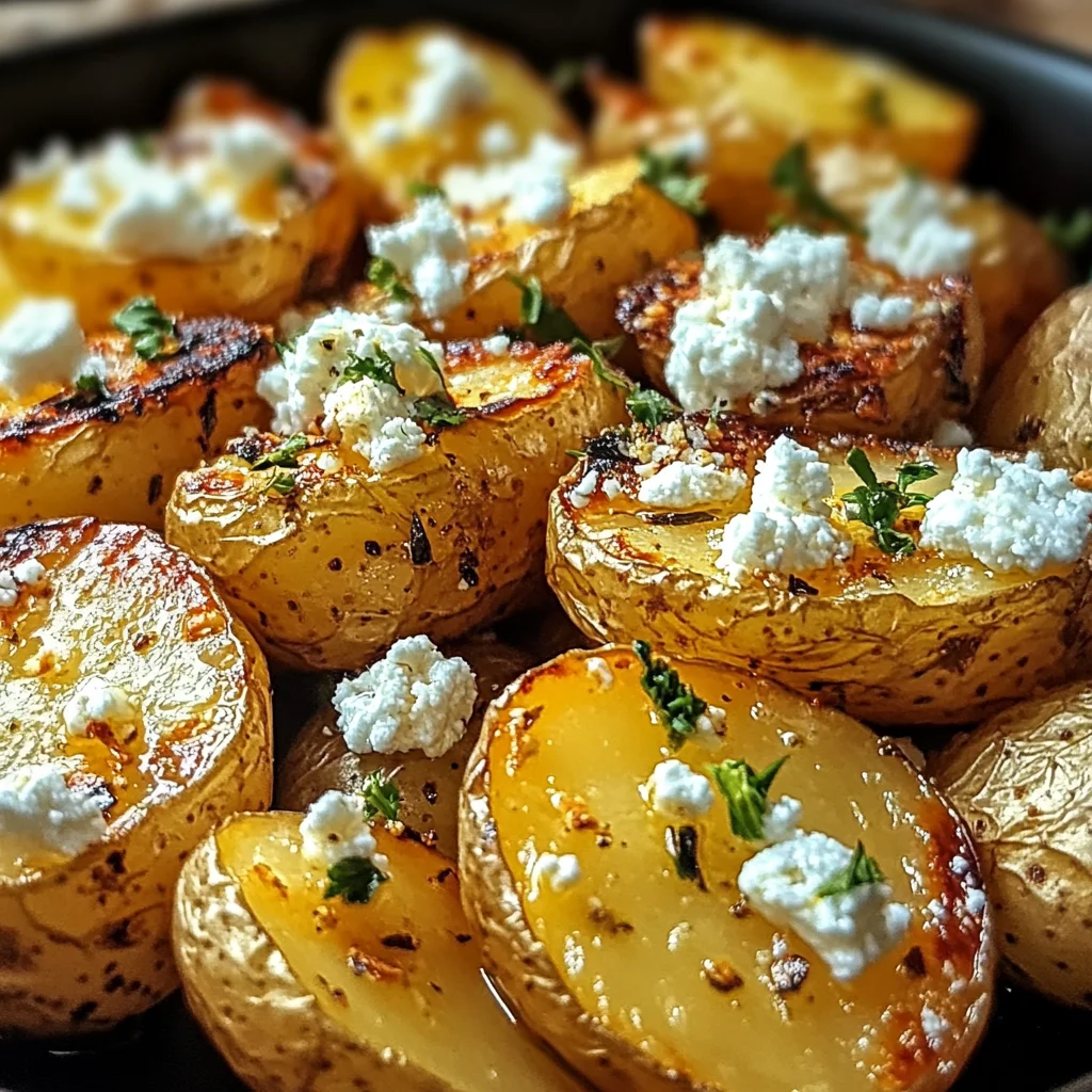 Knusprige Kartoffeln mit Feta & Knoblauch