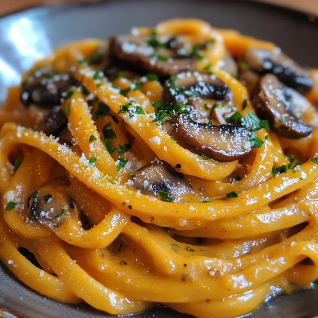 Kürbis-Pilz-Pasta