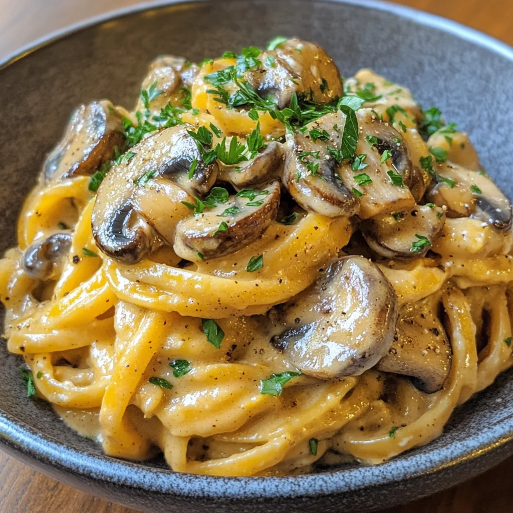 Kürbis-Pilz-Pasta