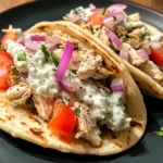 Leckere Schongarer Griechische Hähnchen Pitas mit Tzatziki!