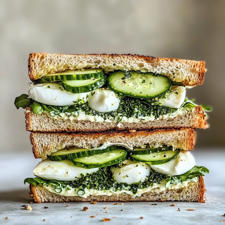 Mozzarella-Gurken-Sandwich mit Kresse