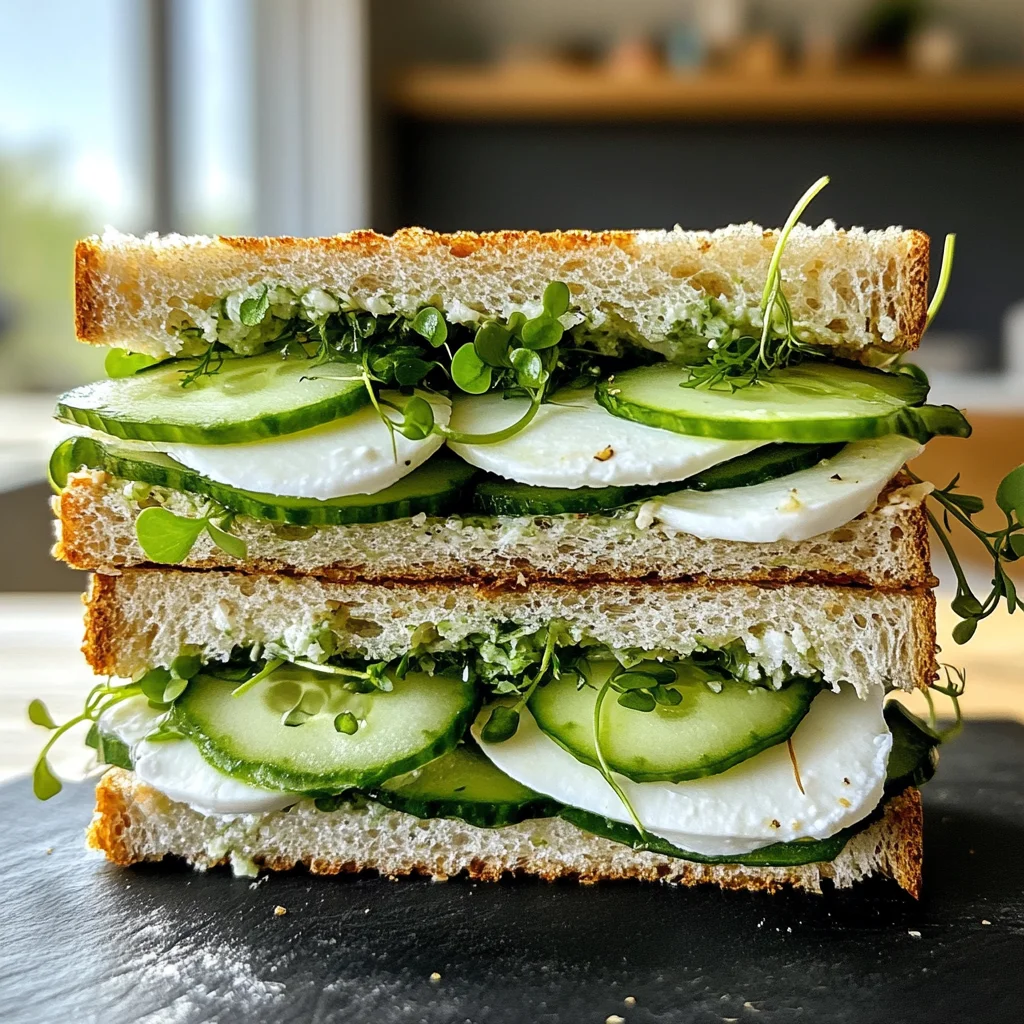 Mozzarella-Gurken-Sandwich