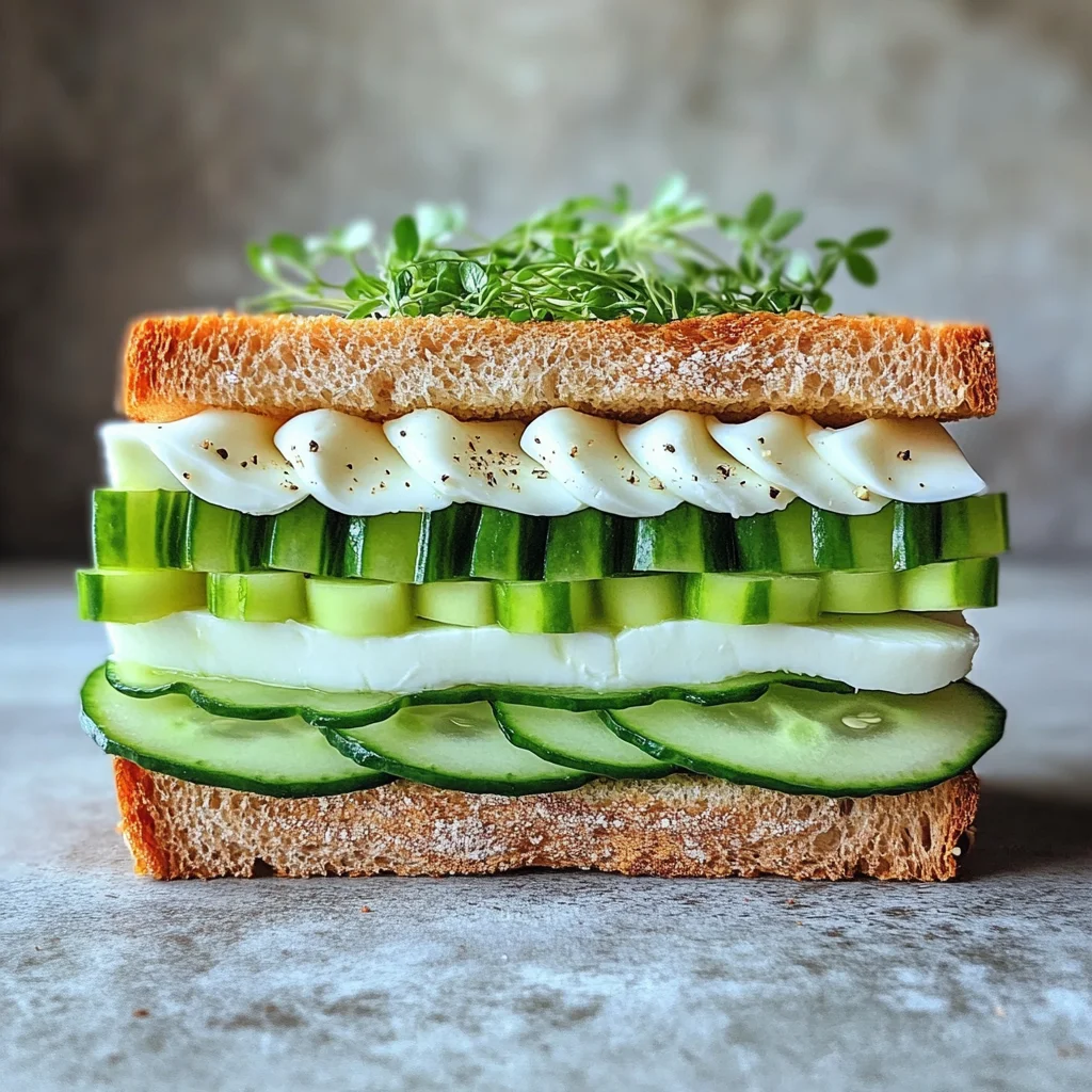 Mozzarella-Gurken-Sandwich