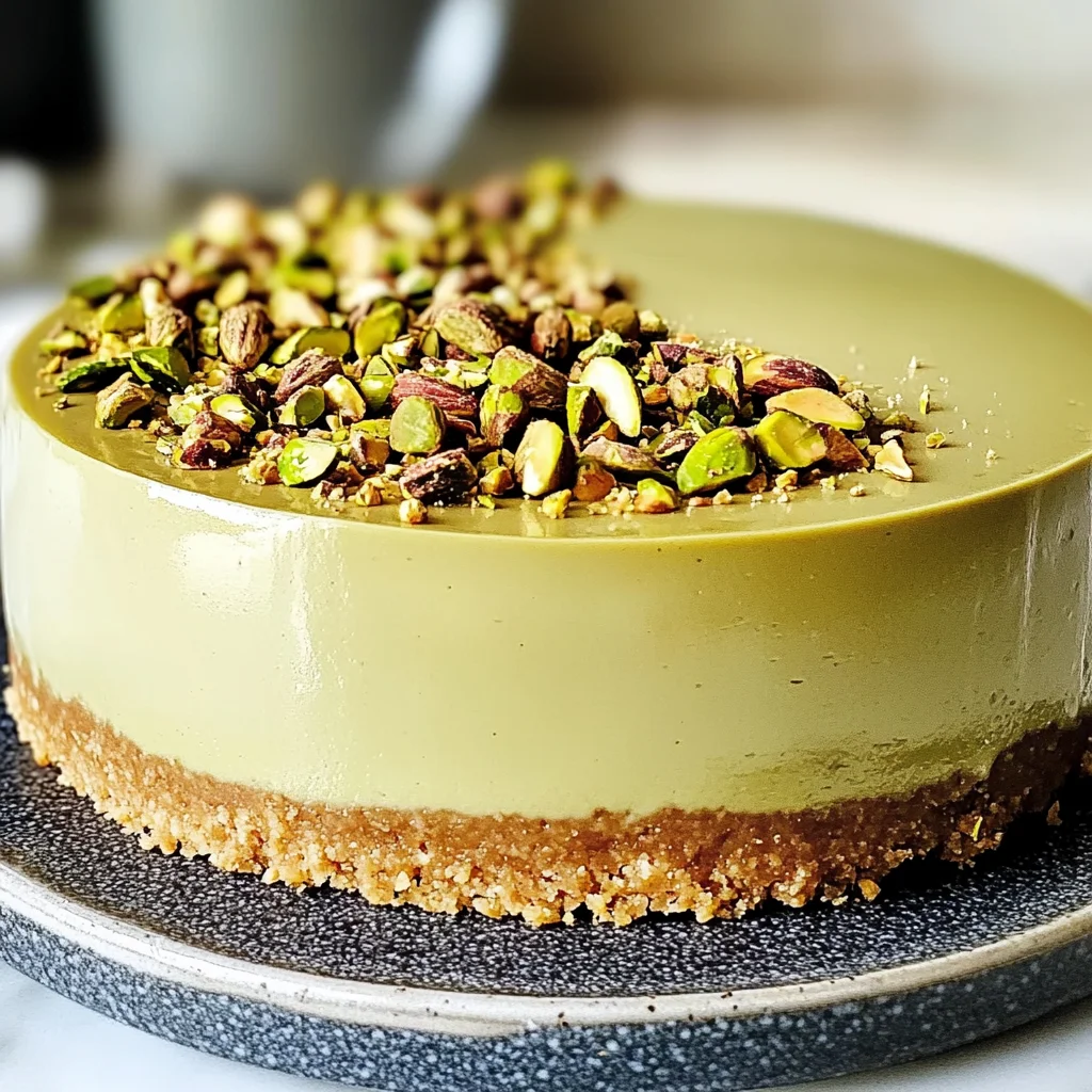 No-Bake Pistazien Cheesecake