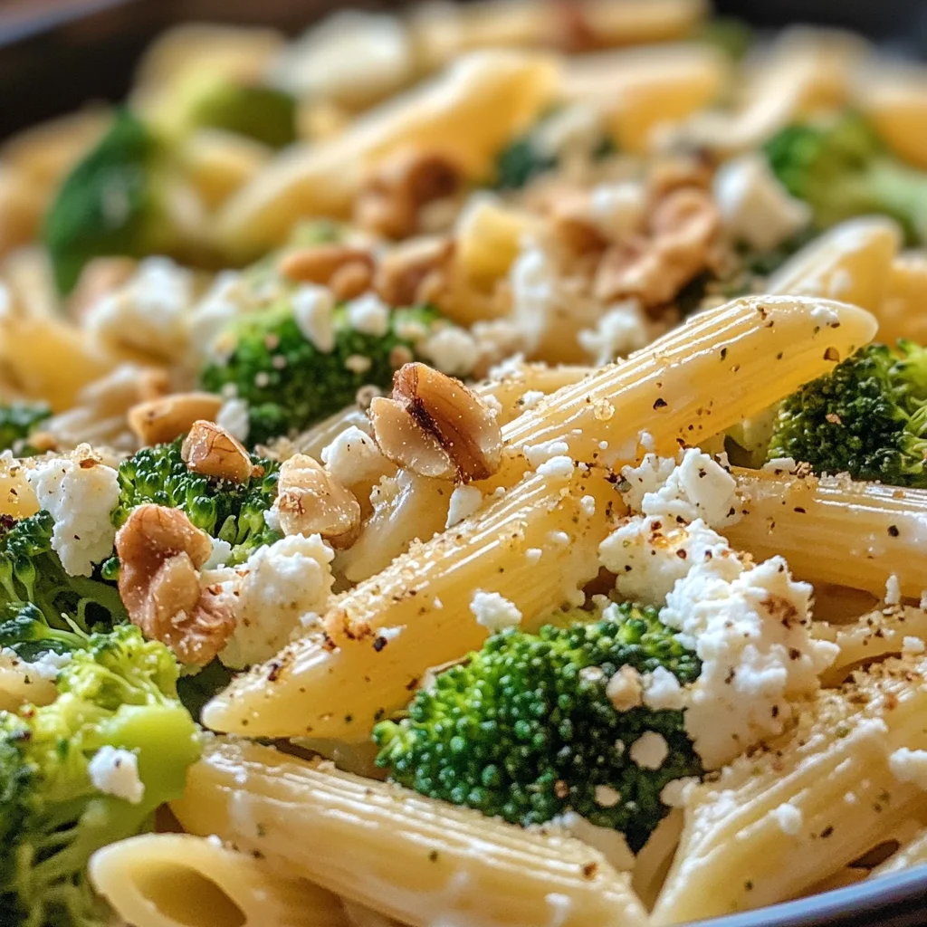 Ofenpasta mit Feta und Brokkoli