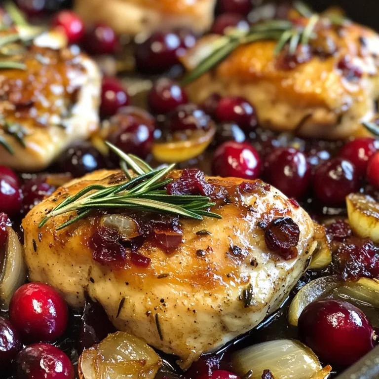 One-Pan Cranberry Rosemary Chicken: Einfaches Rezept!