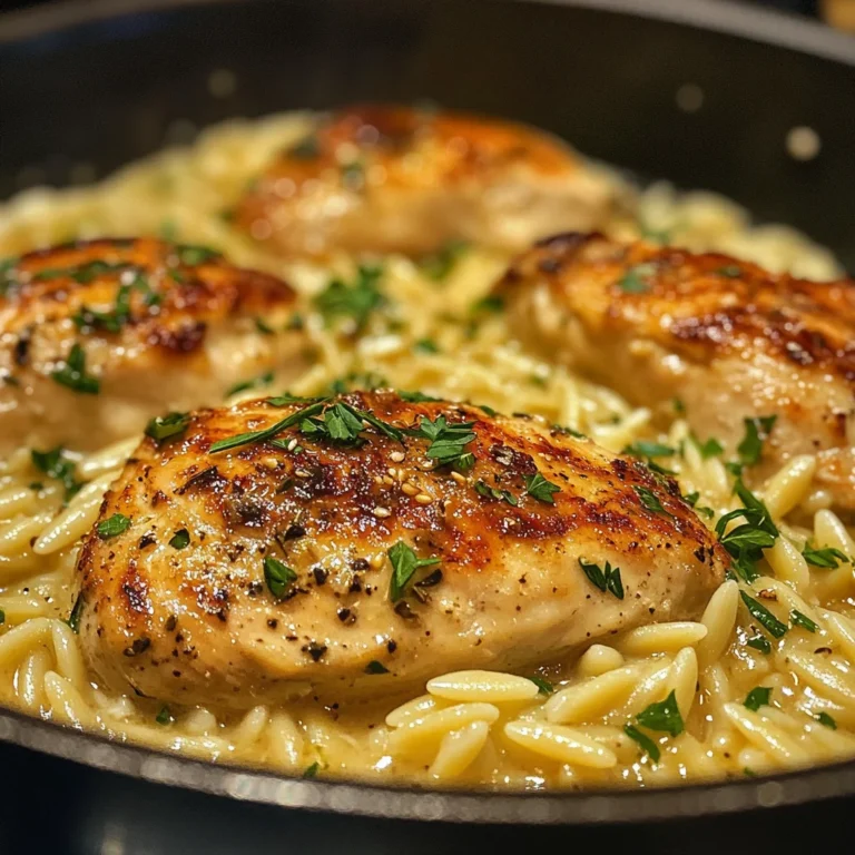 One Pot Orzo Pasta mit Hähnchen