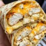 Ooey Gooey Cheesy Garlic Chicken Wraps