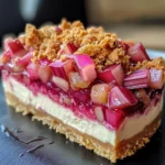 Rhabarber-Cheesecake mit Streuseln – Rhabarber Käsekuchen